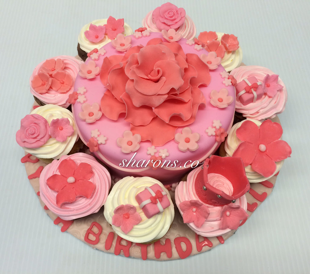 Flower cupcake set