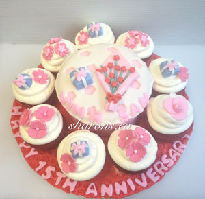 Pink cupcake set